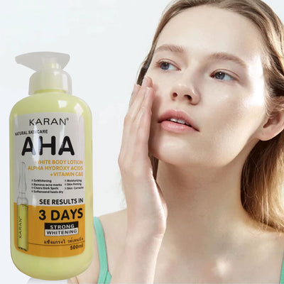 500Ml Whitening Body Cream Hydroxy Acids Vitamin C&E