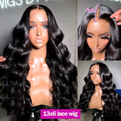 Body Wave Transparent Lace Front Wig Bling Hair