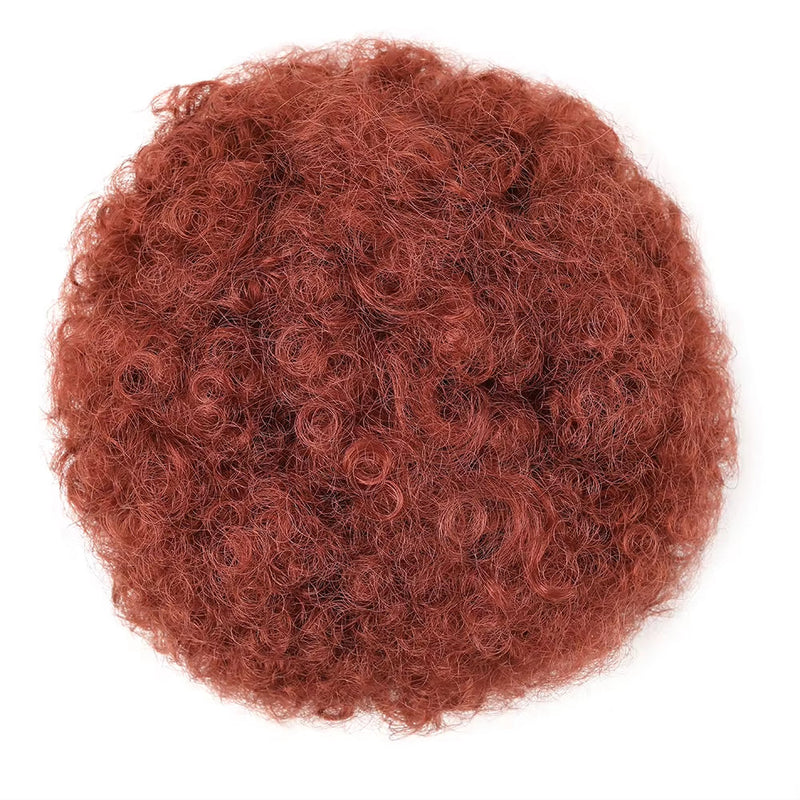 Black Short Synthetic Afro Puff Ponytail for Natural Hair