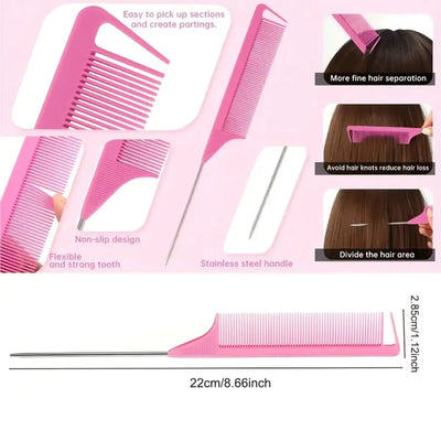 3Pcs Hair Styling Comb Set Teasing Hair Brush