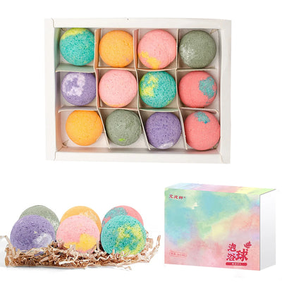 12Pcs/Set Bubble Small Bath Bombs Salt Ball Skin Care