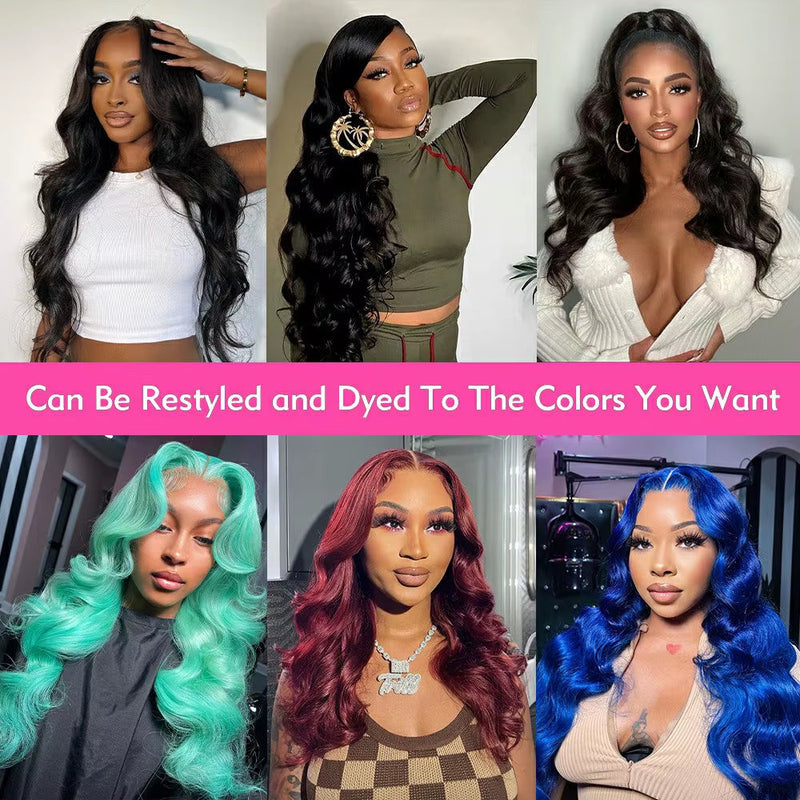 Body Wave Transparent Lace Front Wig Bling Hair
