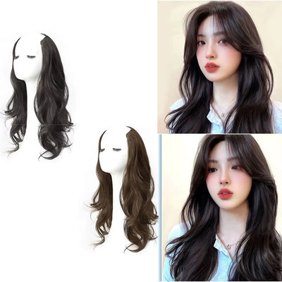 Women Long Curly Invisible Seamless V-Shaped Wig Hair Extension