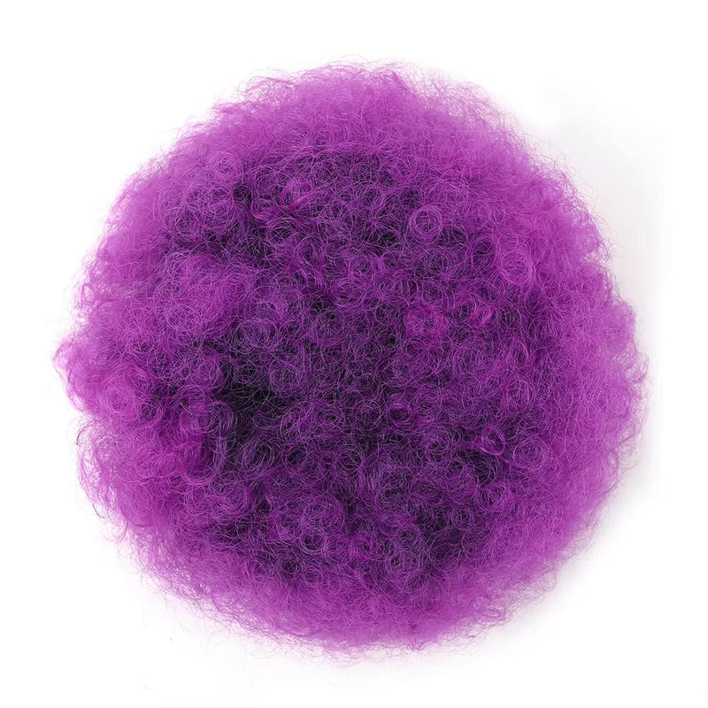 Black Short Synthetic Afro Puff Ponytail for Natural Hair