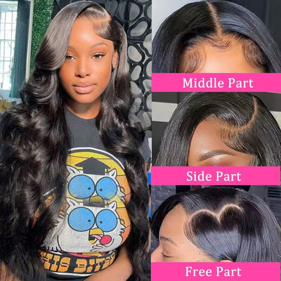 Body Wave Transparent Lace Front Wig Bling Hair