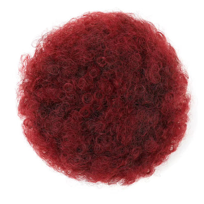 Black Short Synthetic Afro Puff Ponytail for Natural Hair