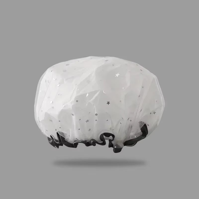 Waterproof Double-Layer Shower Cap
