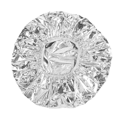 Shower Cap Heat Insulation Aluminum Foil Hat Elastic Bathing Cap for Women Hair Salon Bathroom