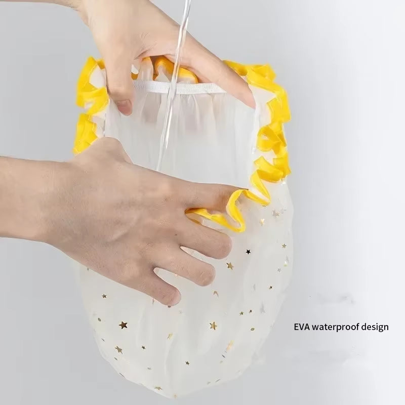 Waterproof Double-Layer Shower Cap