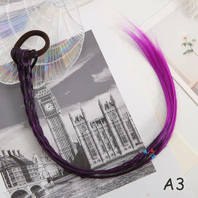 Synthetic Kids Colorful Wig Small Braids Hair Extension