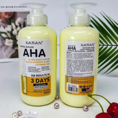 500Ml Whitening Body Cream Hydroxy Acids Vitamin C&E