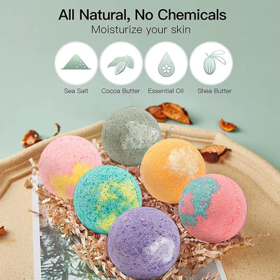 12Pcs/Set Bubble Small Bath Bombs Salt Ball Skin Care