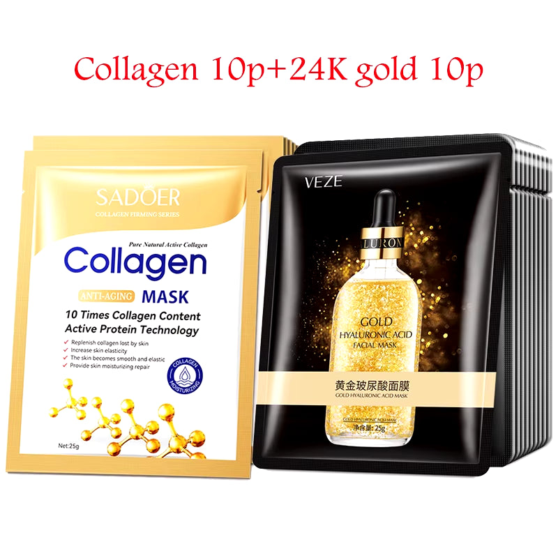  Collagen Face Mask Skincare Moisturizing Firming 