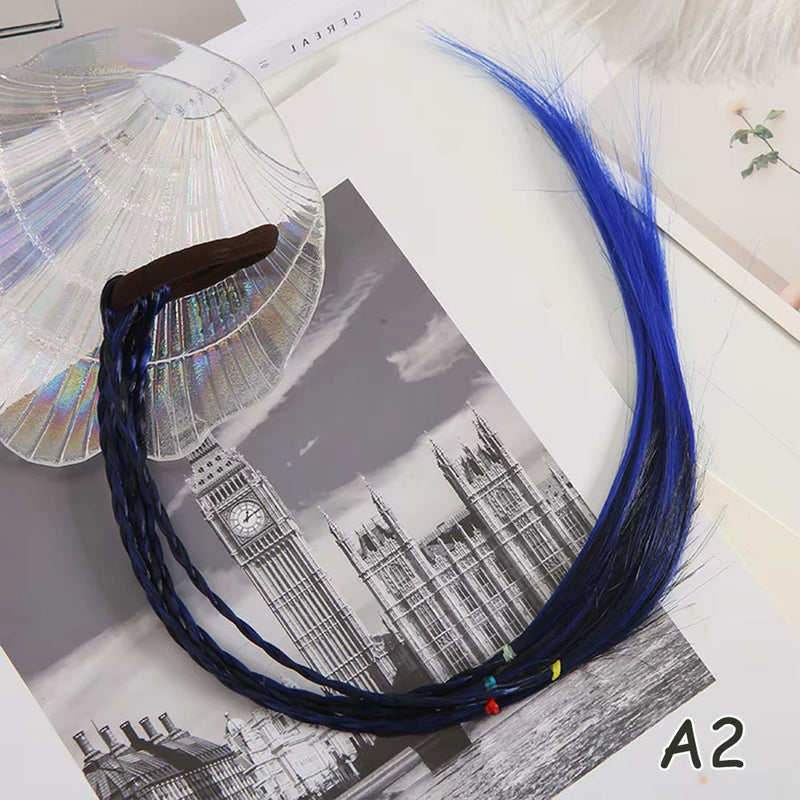 Synthetic Kids Colorful Wig Small Braids Hair Extension