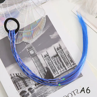 Synthetic Kids Colorful Wig Small Braids Hair Extension