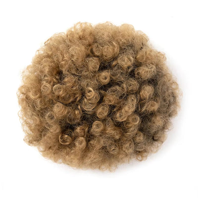 Black Short Synthetic Afro Puff Ponytail for Natural Hair