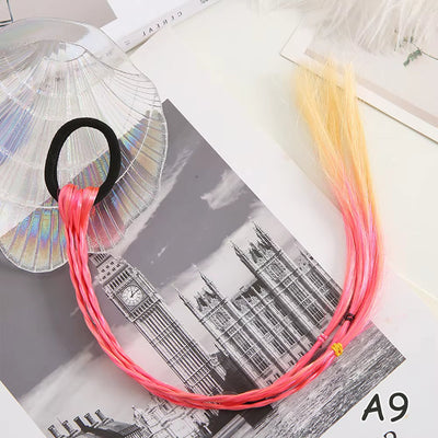 Synthetic Kids Colorful Wig Small Braids Hair Extension