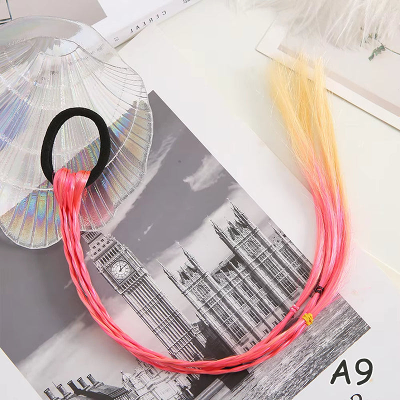 Synthetic Kids Colorful Wig Small Braids Hair Extension