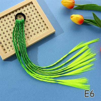Synthetic Kids Colorful Wig Small Braids Hair Extension