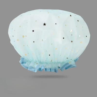 Waterproof Double-Layer Shower Cap